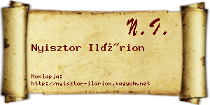Nyisztor Ilárion névjegykártya